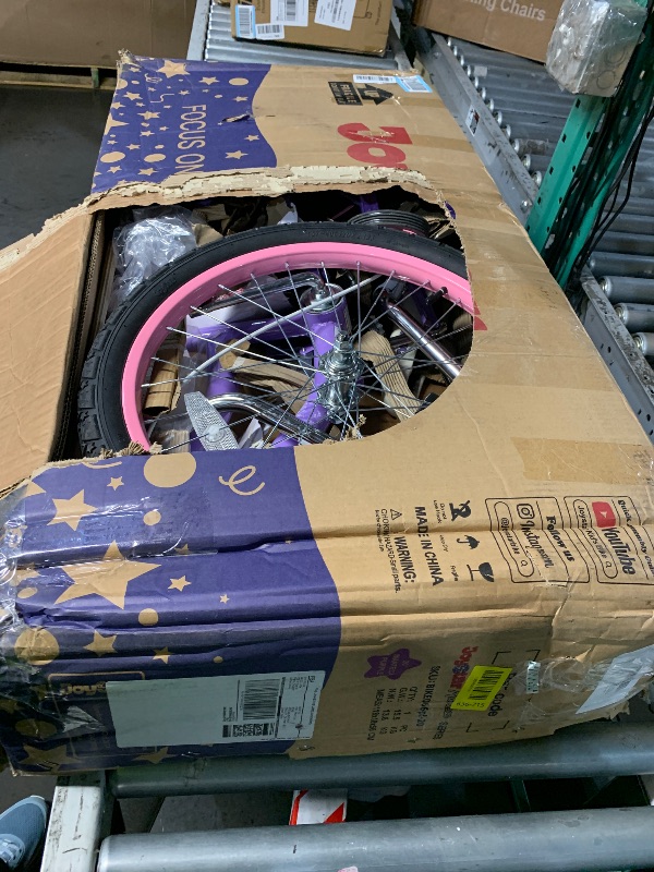 Photo 1 of *** PARTS. ONLY FRONT RIM BENT UNKNOWN IF MISSING PARTS.**
JOYSTAR 20 Inch Girls Bike with Training Wheels, Banana Seat Bicycle for Kids Ages 7-10 Years Old, Kids' Lowrider Bicycle with Front Handbrake and Coaster Brakes, High Rise Handlebar Purple