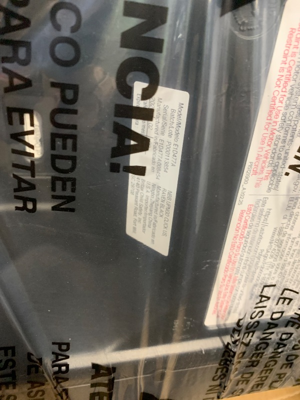 Photo 1 of ***MISSING PARTS***
Britax UpNGo Click Backless Booster Car Seat with Rigid Latch, Lightweight and Portable Travel Booster with Slim Design and PosturePlus, Accommodates Kids up to 120 Lbs and 63” – Raven Black
