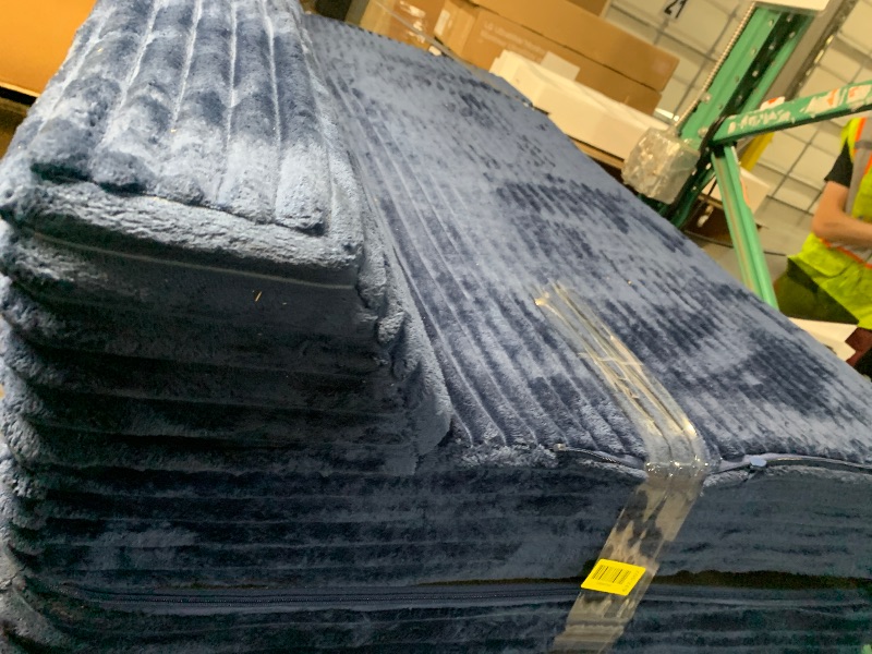 Photo 1 of ***missing pillows***MeMoreCool Convertible Sofa Bed, Folding Floor Couch Bed Queen, Pull Out Sleeper Couch with Pillows, Fold Out Futon Sofa for Bedroom Living Room Small Space, Corduroy Navy