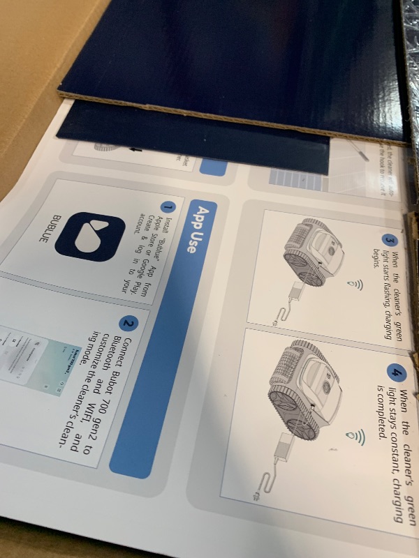 Photo 1 of (2026 New) BUBLUE C10 Gen2 Cordless Robotic Pool Vacuum for Inground Pools Max to 210-Min Runtime, Triple Motor Pool Cleaner Robot with Smart Navigation & App Control, Floor Waterline Cleaning (White)
