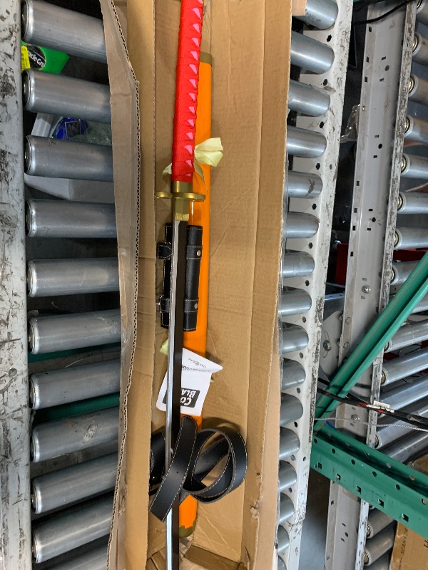 Photo 1 of ***missing display stand***Cold PLASTIC Blade Katana Sword - 41 inches Katana Replica with Holster Belt and Display Stand - Sword with Authentic Design Juzhicheng