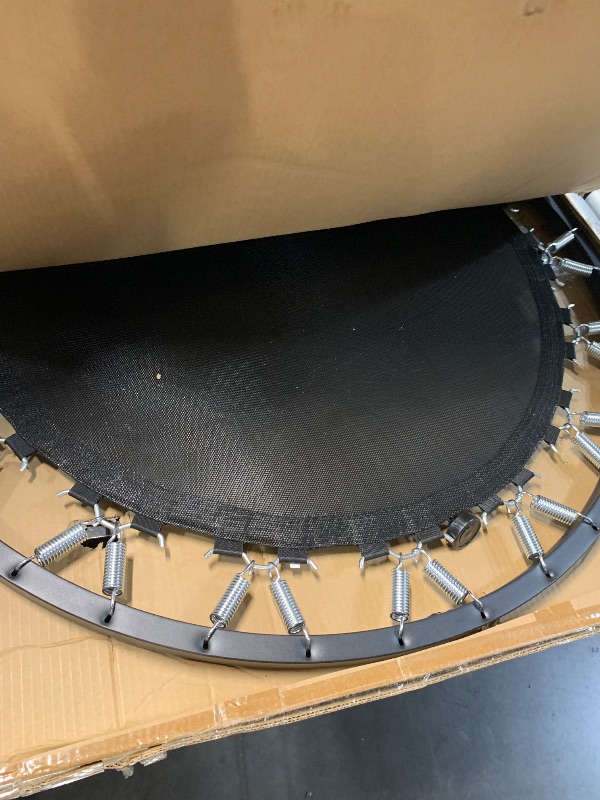 Photo 1 of ***STOCK PHOTO FOR REFERENCE ONLY***

 Mini Rebounder Trampoline for Adults with Bar, Fitness Trampoline with Bungees, Adjustable Handle, Stable & Quiet, Indoor Outdoor, Whole-Body Workout & Relaxation at Home-40IN-GRN