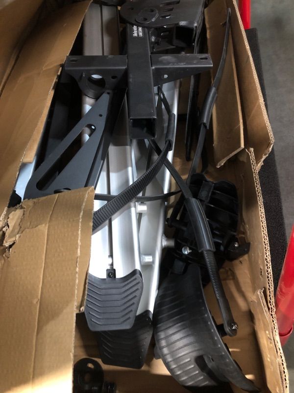 Photo 1 of ***STOCK PHOTO FOR REFERENCE ONLY***

Young Electric E-Bike Rack with Ramp, Hitch 2 Bike Rack, 200 lbs Capacity Electric Bike Carrier, Foldable Platform Mount for Cars, Trucks, SUVs, Minivans, Up to 5-Inch Fat Tire for 2'' Receiver

Possibly missing instr