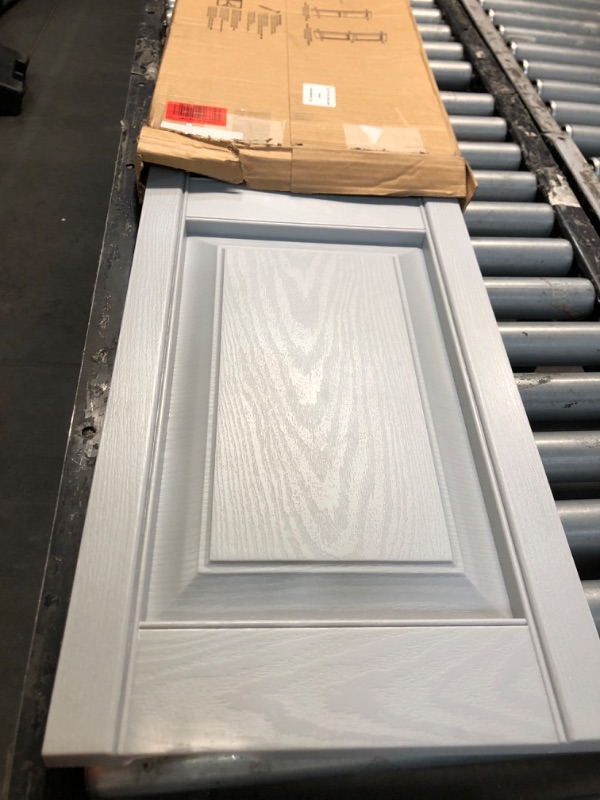 Photo 1 of ***ONLY ONE PANEL*** Ekena Millwork Lifetime Vinyl LP2S14X04700PG Standard Two Equal Panel Vinyls, Raised Panel Vinyl Shutters, w/Installation Shutter-Lok's & Matching Screws (Per Pair), 14.75"W x 47"H, Paintable