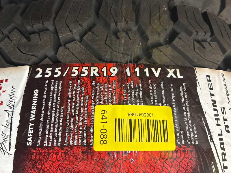 Photo 1 of **** SET OF 4***Venom Power Trail Hunter ATS 255/55R19 111V XL 19 inch Tire set of 4 