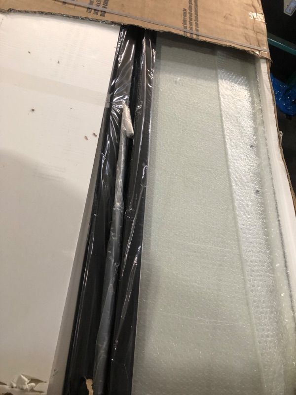 View 3 of ***TRUCK/TRAILER PICKUP ONLY***
SANODUSCHA Frameless Pivot Shower Door,34-35.4" W x72 H Walk in Swing Glass Door,1/4"(6mm) Tempered Glass,Adjustable Width,Reversible Matte Black Aluminum Shower Door