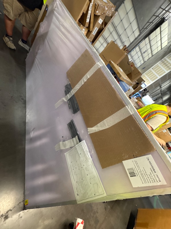 View 4 of ***TRUCK/TRAILER PICKUP ONLY*** *DAMAGED* SEE PHOTOS* DAMAGE ON BOTH SIDES* VIZ-PRO Large Dry Erase Whiteboard, 96 x 48 Inches