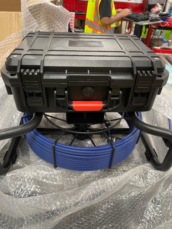 Photo 1 of ****MISSING CAMERA***
JINXINEBAY 10 Inch IPS Sewer Inspection Camera with 512Hz Locator, 1080P AHD, 30/50M Cable, DVR, Auto Self-Leveling, 5X Zoom, TF Card, LED Lights for Pipe/Wall/Drain (100FT)
