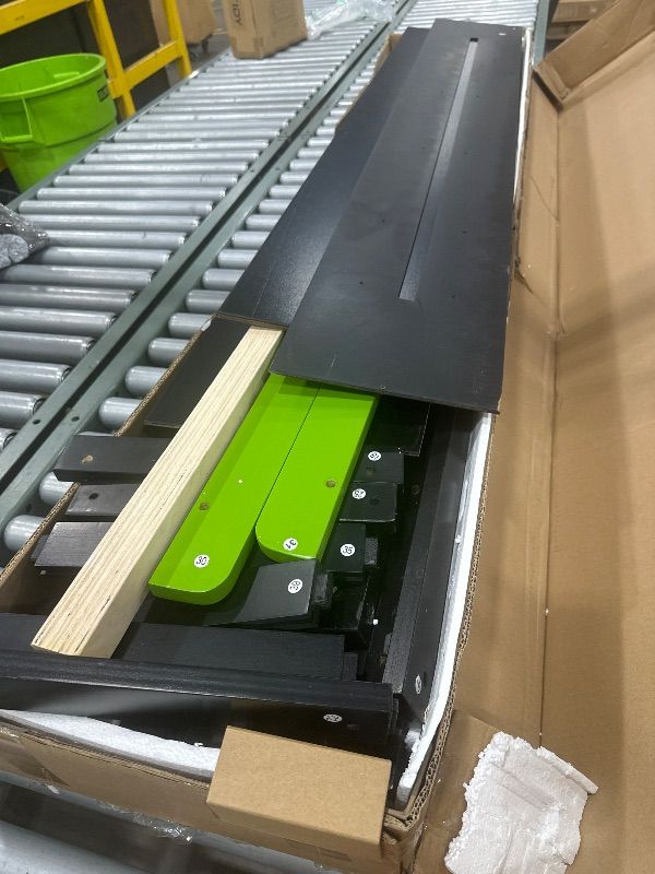 View 5 of *COMPLETE SET BOXES 1,2, and 3** GDFStudio Full Size Loft Bed with Desk, Green