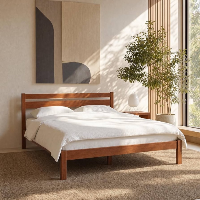 Photo 1 of ************INCOMPLETE ITEM, THIS IS ONLY BOX #2 OUT OF 2 TOTAL**********
Queen Bed Frame with Headboard Classic Wood Platform, Noise Free, Under Bed Storage, No Box Spring Needed, Easy Assembly, brown