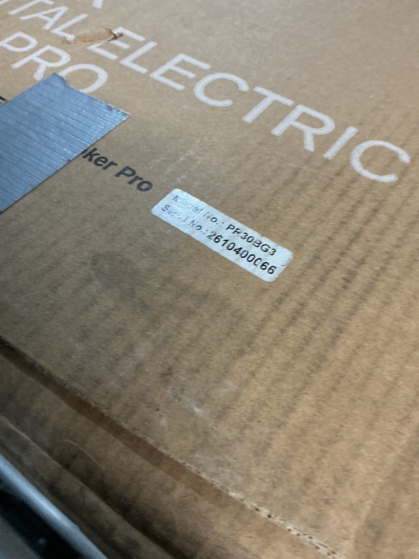 Photo 1 of *** PARTS ONLY MISSING STAND DRAWER, NOT SHUTTING ALL THE WAY***
EAST OAK 30" Electric Smoker for Outdoors | Built-in Meat Probe Up to 6× Longer Smokes on a Single Load | Side Chip Loader for Smoking | Bigger Batches with 725 sq in Cooking Area, Mist Silv