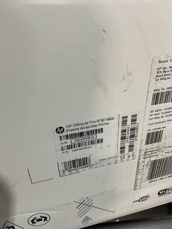 Photo 1 of ***UNTESTES***HP OfficeJet Pro 9730 Wide-Format All-in-One Printer
