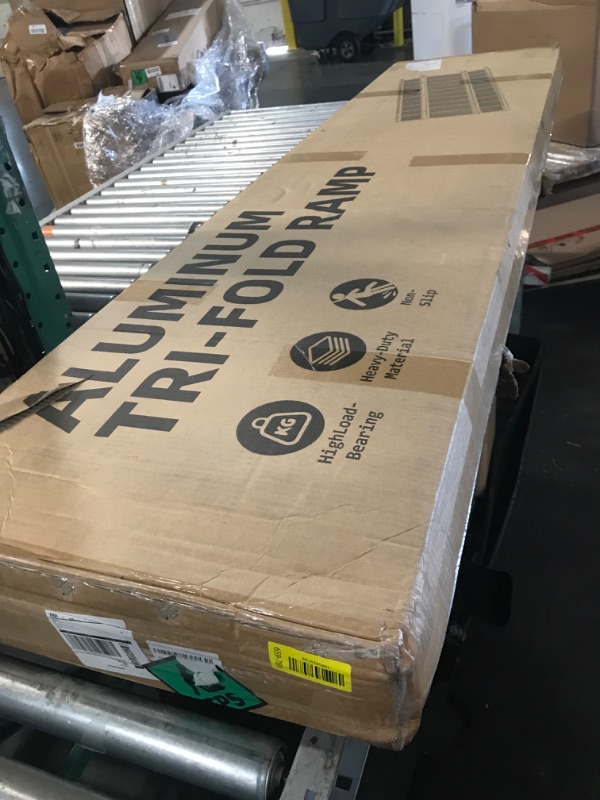 Photo 1 of ***TRUCK/TRAILER PICKUP ONLY***VNN Tri-fold Motorcycle Ramp for Pickup Truck, 77L x54 W Aluminum Loading Ramp