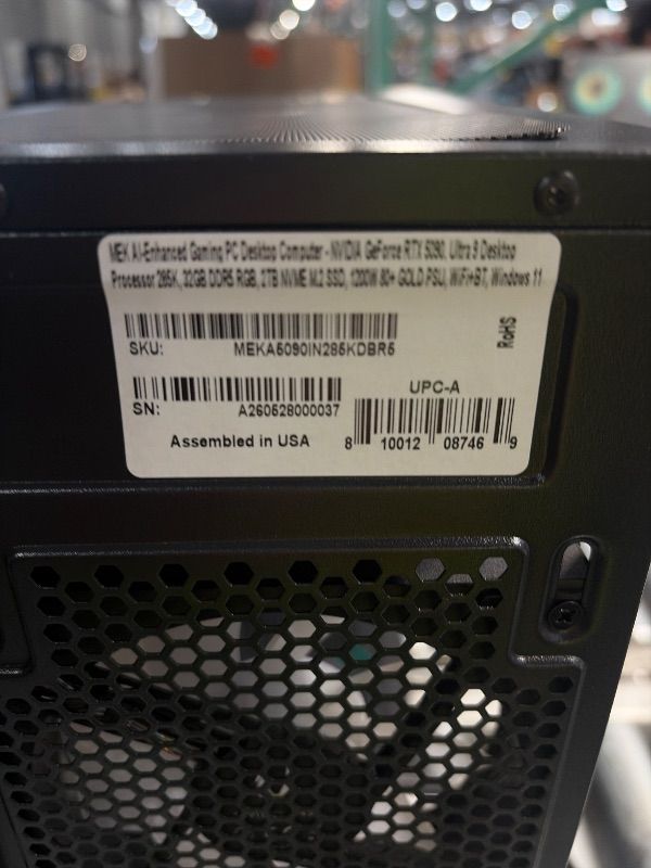 View 2 of **MISSING RAM CPU GPU SSD**DAMAGE TO MOTHERBOARD**
**FOR PARTS ONLY**DOES NOT WORK**
ZOTAC MEK Gaming PC Desktop Ultra 9 285K, NVIDIA RTX 5090 32GB, Infinity
AMP Extreme Infinity, 32GB DDR5, 2TB NVMe SSD, 1200W 80+ Gold PSU, WiFi 6E, Bluetooth 5.3, Wi
