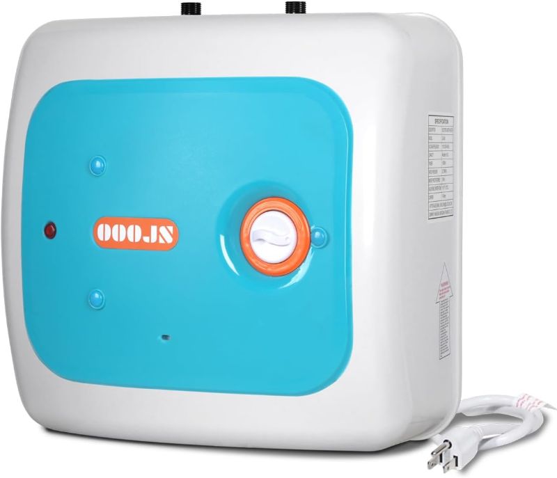 Photo 1 of ***STOCK PHOTO FOR REFERENCE ONLY*** 110V-120V 1440-1500W Instant Electric Hot Water Heater Under Kitchen Small Tank 8.0 Gallon Storage,Rv Trailer Instant Fiberglass Compact Point-of-Use,2 PCs 16” Long 1/2”FIP Stainless Steel Hose 30L
