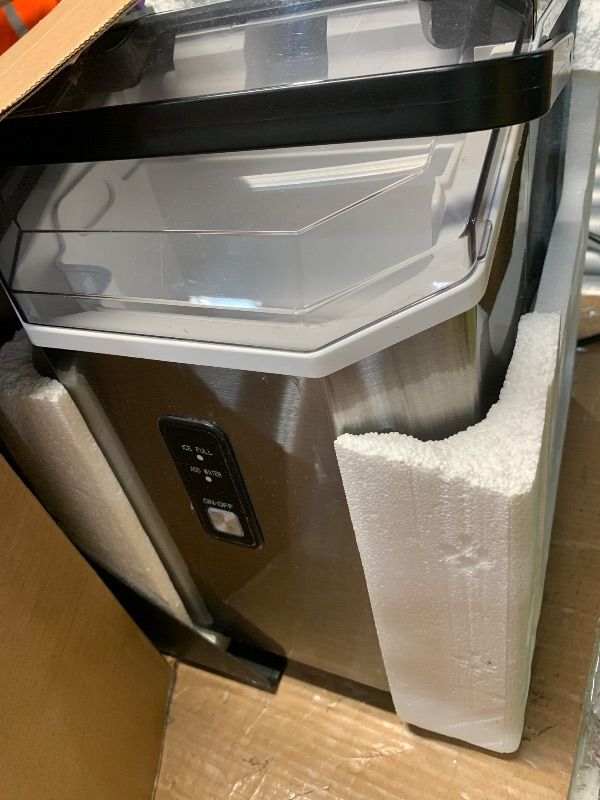 Photo 1 of ***FACTORY SEALED*** Antarctic Star Nugget Ice Maker Countertop with Soft Chewable Ice, Portable Sonic Ice Maker with Basket and Scoop, Removable Top Cover, Auto-Cleaning for Home/Party/RV/Camping (Stainless Steel Silver)