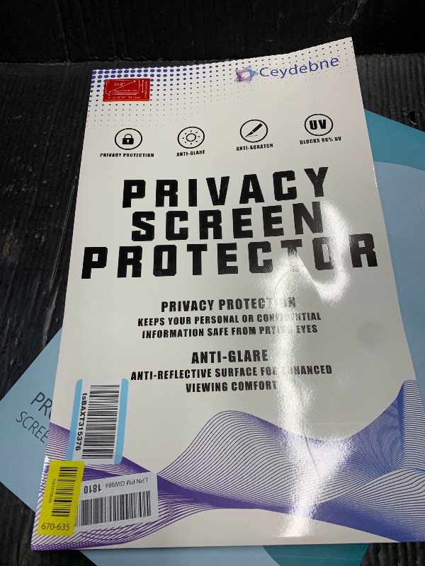 Photo 1 of [2 Pack] 24 Inch Computer Monitor Privacy Screen, Blue Light Filter