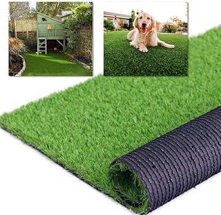 Photo 1 of ***STOCK PHOTO FOR REFERENCE ONLY***Boshuele 3FT x 10FT Artificial Turf 1.38inch Simulated Synthetic Fake Grass with Drainage Holes, Reusable Grass Urinal for Dogs, Backyard Lawn Rug Doormat Decorations, Custom