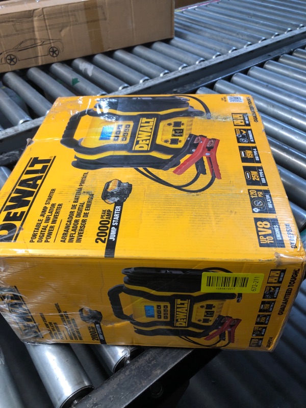 Photo 1 of **MISSING CHARGER** DEWALT DXAEPS14 2000 Amp Portable Battery Jump Starter with Compressor