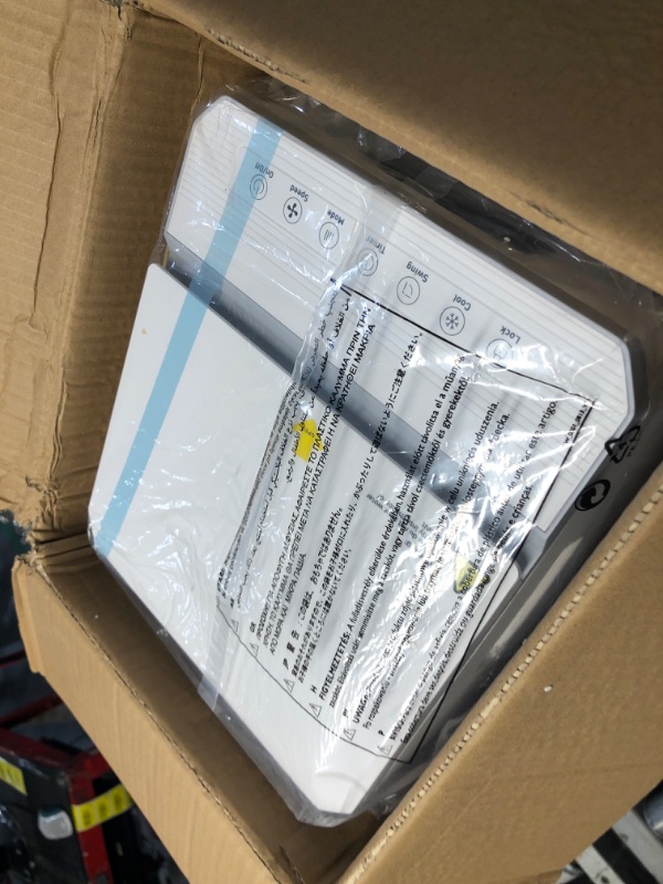 Photo 1 of ***FACTORY SEALED OPENED FOR INSPECTION***
Portable Evaporative Air Cooler, Quiet Windowless Swamp Cooler with 4 Ice Packs, 2 Gallon Water Tank, Remote Control, 4 Modes & 3 Speeds, Oscillating Cooling Fan for Bedroom, Living Room and Office