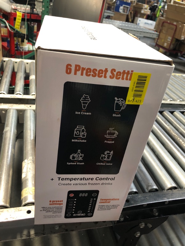 View 2 of *SOLD FOR PARTS OR REPAIR* SYINTAO 2-in-1 Slushie & Soft Serve Ice Cream Maker, No-Ice-Needed Frozen Drink Machine with LED Display, 6 Preset Modes, Auto-Clean & Delay Timer – Gift for Family