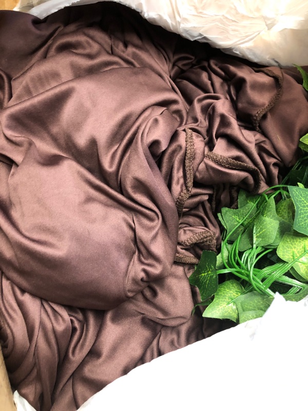 Photo 1 of ***STOCK PHOTO FOR REFERENCE ONLY***Dark Brown Backdrop Curtains-Wrinkle-Free Polyester Photography Drapes Party Curtain Background for Baby Shower Wedding Decorations- 8 X10FT