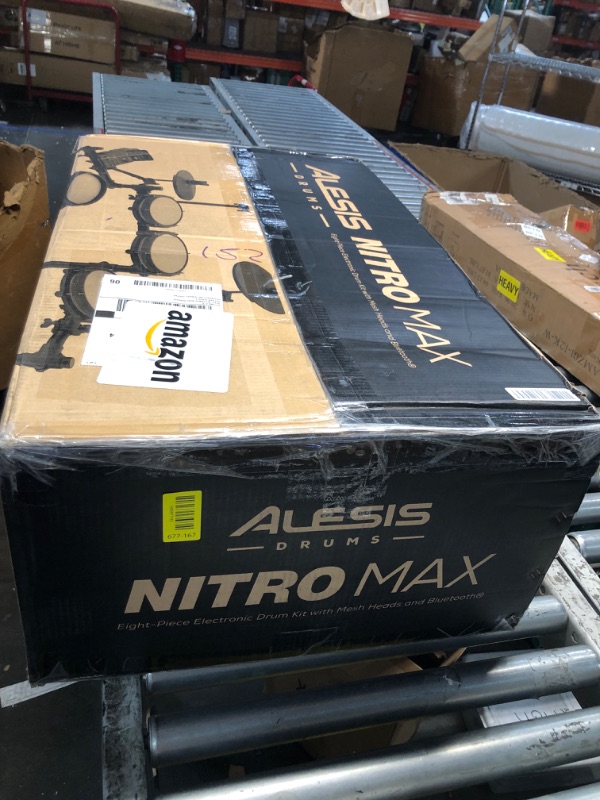 Photo 1 of ***FACTORY SEALED*** ****OPENED FOR INSPECTION***
Alesis Nitro Max Kit Compact Electric Drum Kit with Quiet Mesh Pads, 10" Dual-Zone Snare, Bluetooth, 440+ BFD Sounds, Drumeo, USB MIDI, Kick Pedal