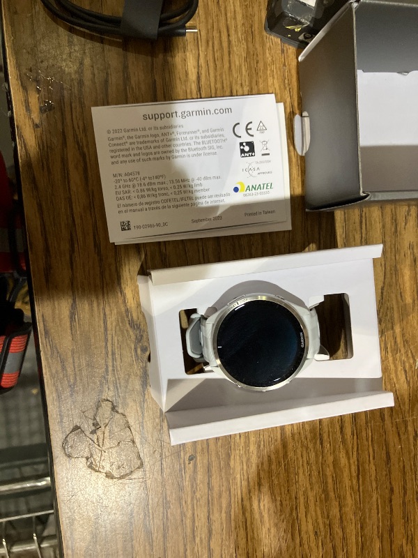 View 3 of Garmin Forerunner® 965, Running Smartwatch, 47mm, Whitestone/Powder Gray