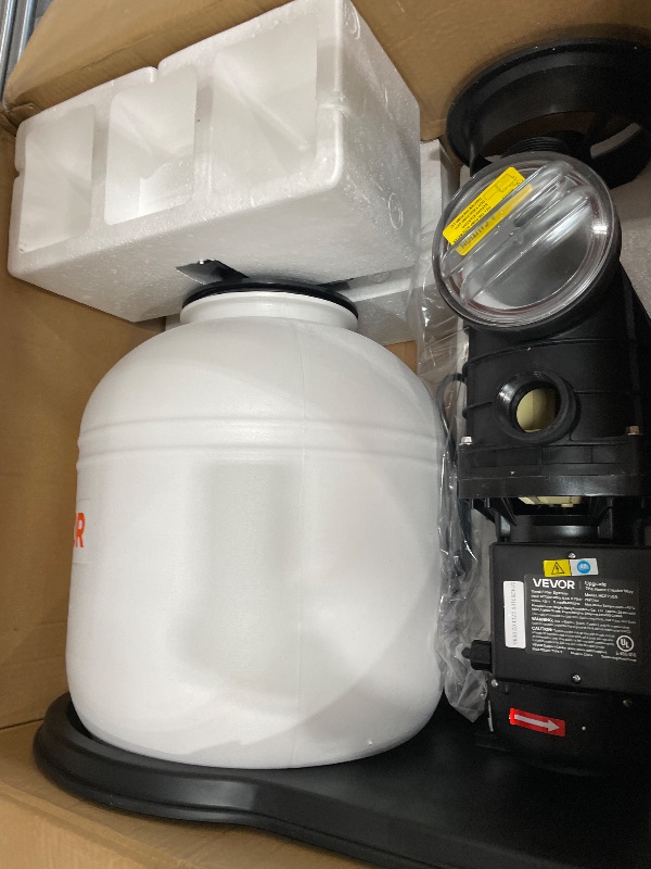 View 3 of *** CRACK IN HOUSING AT TOP ***VEVOR Sand Filter Pump 16" 3/4 HP 4400 GPH Swimming Pool Filtration System