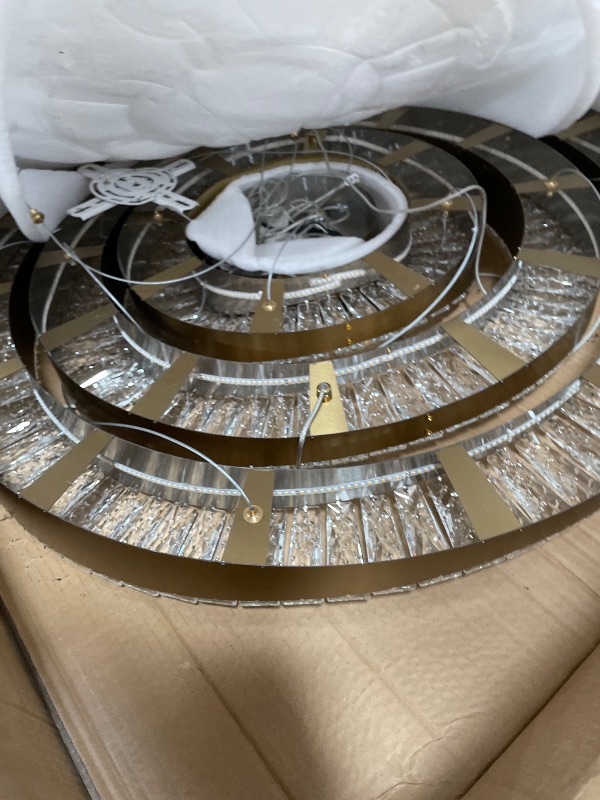 View 2 of *** chbeck comments***     Flashing God Gold Crystal Chandelier D16''+D24''+D32'' LED Dimmable