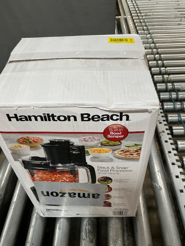 View 2 of ***NON FUNCTIONAL,PARTS ONLY ****** Hamilton Beach Stack & Snap Food Processor with Bowl Scraper, 10 Cup Capacity, Black, (Renewed) R70822