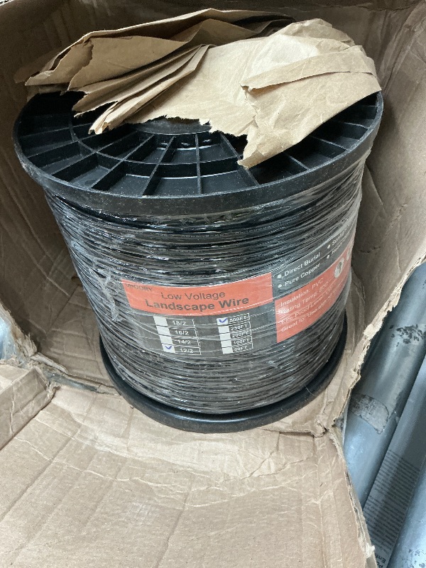 View 2 of 12/2 Low Voltage Landscape Wire, 12 Gauge Wire 2 Conductor 500 Feet, for Low Voltage, Outdoor Direct Burial Electrical Wire