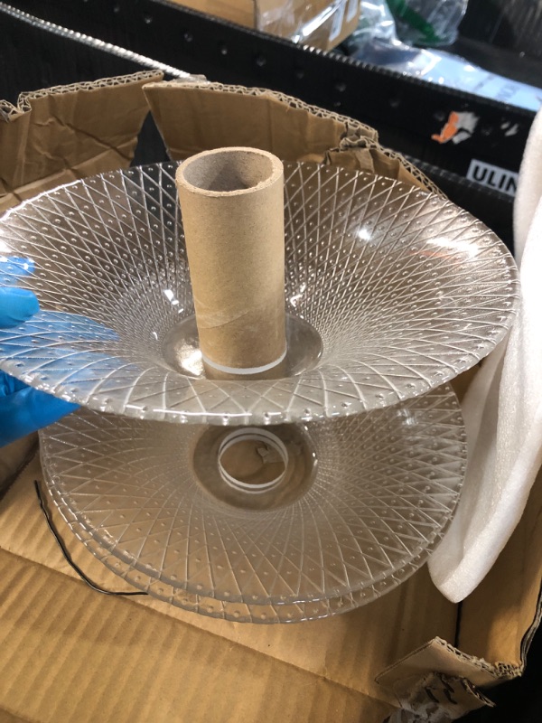 Photo 1 of ***STOCK IMAGE FOR REFERENCE***
Alabaster Glass Lamp Shade Replacement with Base E26 Socket, Glass Bowl Shade for Chandelier Pendant Lighting Fixture