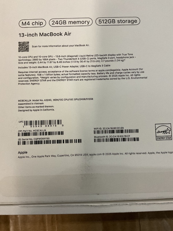 View 6 of ***FOR PARTS ONLY***Apple MacBook Air 13" M4