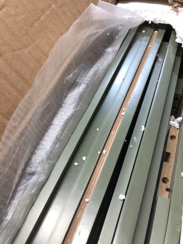View 3 of ** PARTS ONLY PARTIAL SET MINOR DAMAGE**
ChooChoo 35.4" Coffee Bar Cabinet with 3 Drawers and 2 Doors, Green