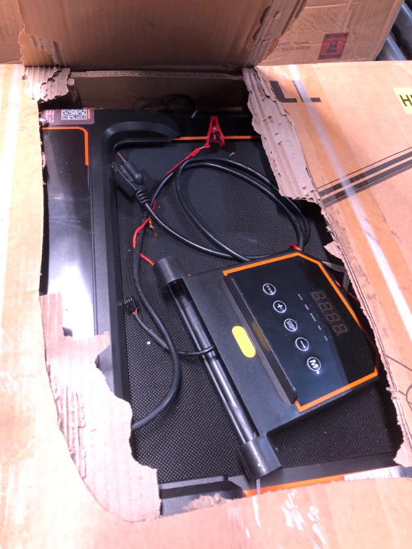 View 3 of ***FACTORY SEALED OPENED FOR INSPECTION***Treadmill Walking Pad with 15% Incline/Handle Bar/2 LED Display, 3.5HP Portable Treadmills for Home Small, Foldable Walking Pad Treadmill 350+lb Capacity, Smart App, 4 Adjustable Incline, RGB Light