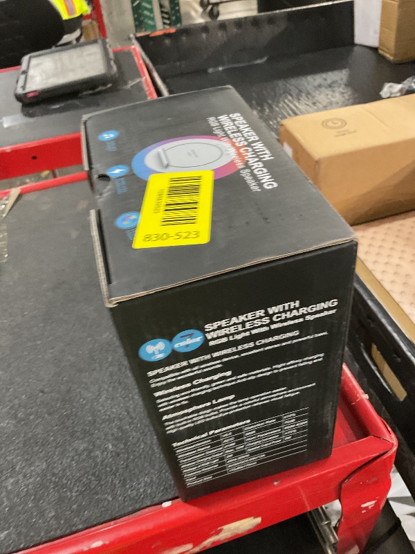 View 2 of **MISSING CHARGER CORD** Swarmir Bluetooth Speaker with Lights, Wireless Charging Speaker, Best Birthday Gift Ideas Teenage,Applicable for Bedroom/Teen Girl Gifts