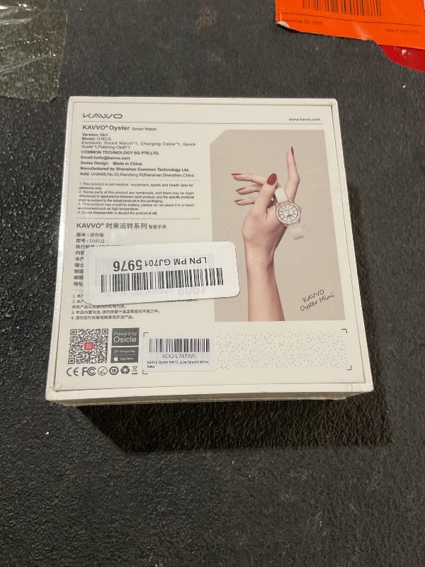 View 4 of ***FACTORY SEALED***
KAVVO Oyster Mini 38mm Bluetooth Smartwatch for Women, 1.1'' Delicate AMOLED Always-On Display, Rotating Bezel, Fitness Tracker with Female Health, Heart Rate Blood Oxygen Monitor(Ceramic White)