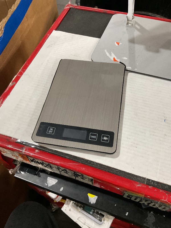 Photo 1 of ?33 lb & USB Rechargeable? Digital Kitchen Food Scale Kitchen Scale, Stainless Steel Digital Weight Grams and Oz, Baking and Cooking, 0.1oz/1g Precise, 6 Weight Units (B1)