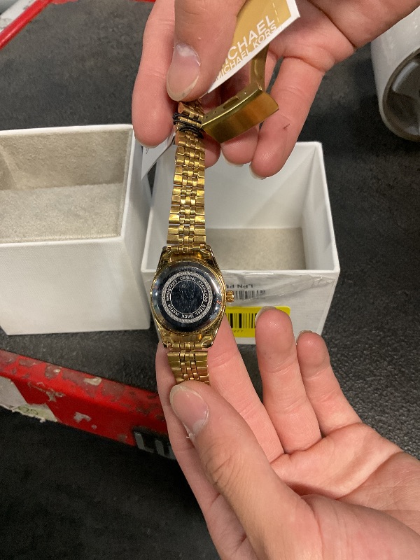 View 4 of ***MINOR DAMAGE***
Michael Kors MK4741 - Petite Lexington Three Hand Watch Gold One Size