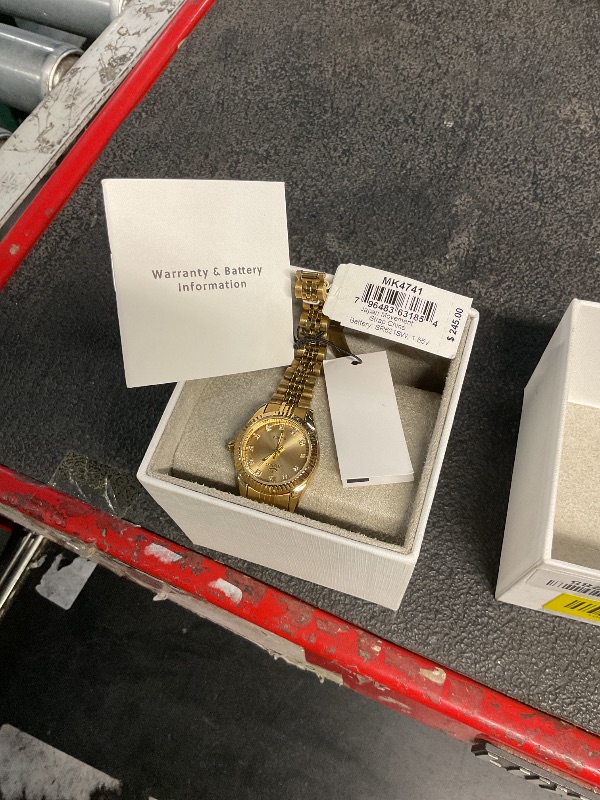 View 5 of ***MINOR DAMAGE***
Michael Kors MK4741 - Petite Lexington Three Hand Watch Gold One Size