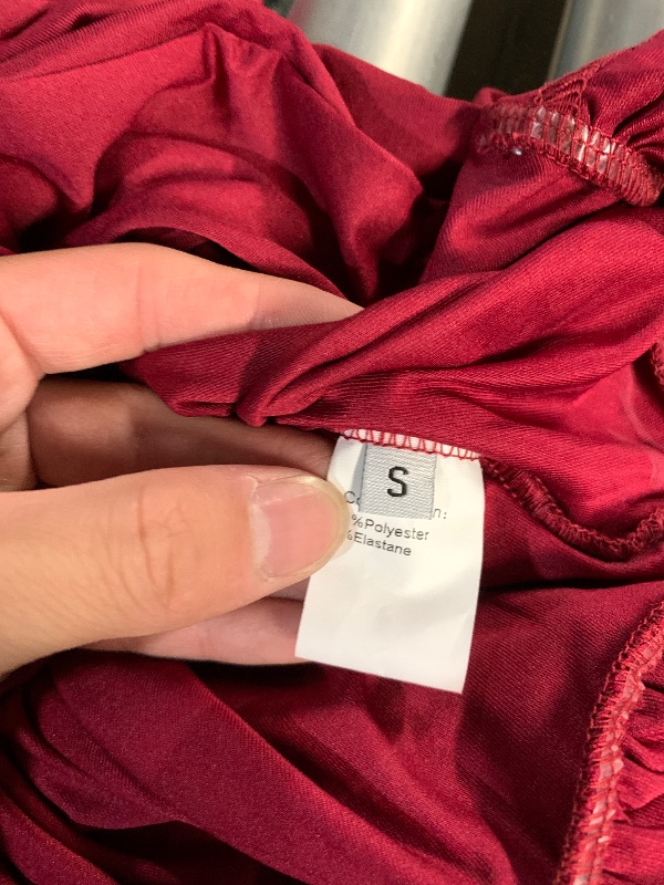View 3 of **STOCK PHOTO FOR REFERENCE**
Women's Sleeveless Ruched Maxi Dress Elegant Irregular Dresses Wine Small
