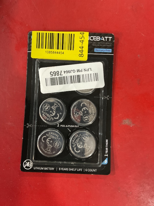 Photo 1 of *FACTORY SEALED*
NICEBATT Cr2450 3V Lithium Battery 6 Pack, Long Lasting Power for Key Fob,Door Sensor, Security System and More 2450 Batteries