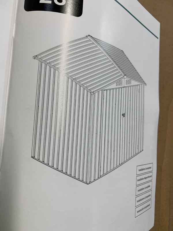Photo 1 of ***STOCK PHOTO FOR REFERENCE ONLY*** Vigo huseeo 6x3.6FT Storage Shed, Outdoor Galvanized Steel Garden Shed with Lockable Door & Window, Waterproof Metal Tool Storage for Garden, Backyard, Patio, Lawn