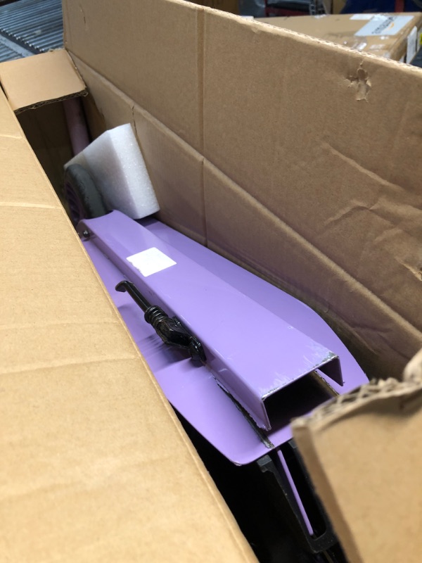 View 3 of ***DAMAGED - SEE NOTES/PICTURES***Nattork Kick Scooter for Teens Adults, Max Load 240 LBS, Adjustable Height Foldable with 8" Large Wheels, Anti-Shock Suspension Purple