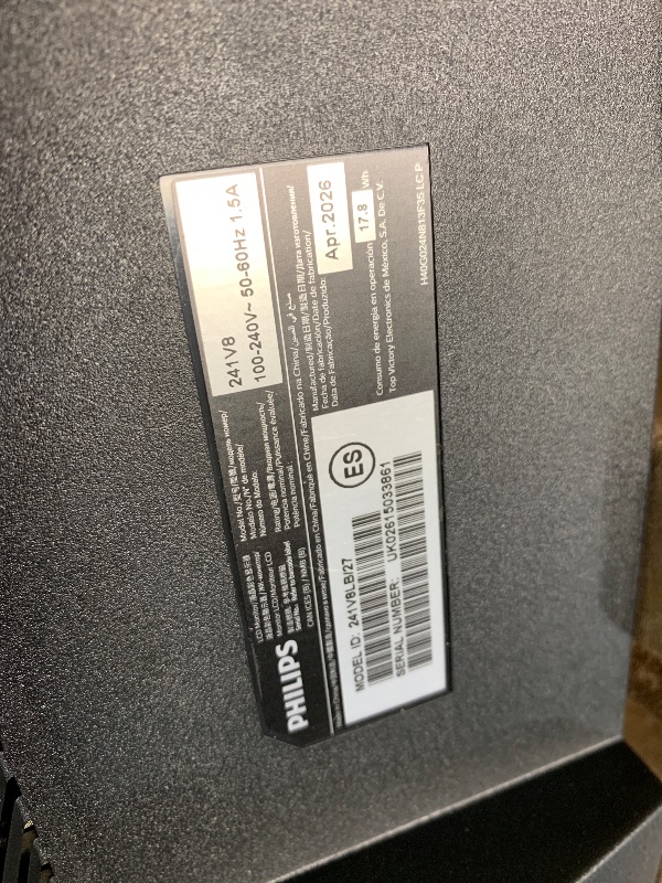 Photo 1 of ***MISSING PARTS*** Philips 241V8LB 24" FHD 100Hz VA Monitor