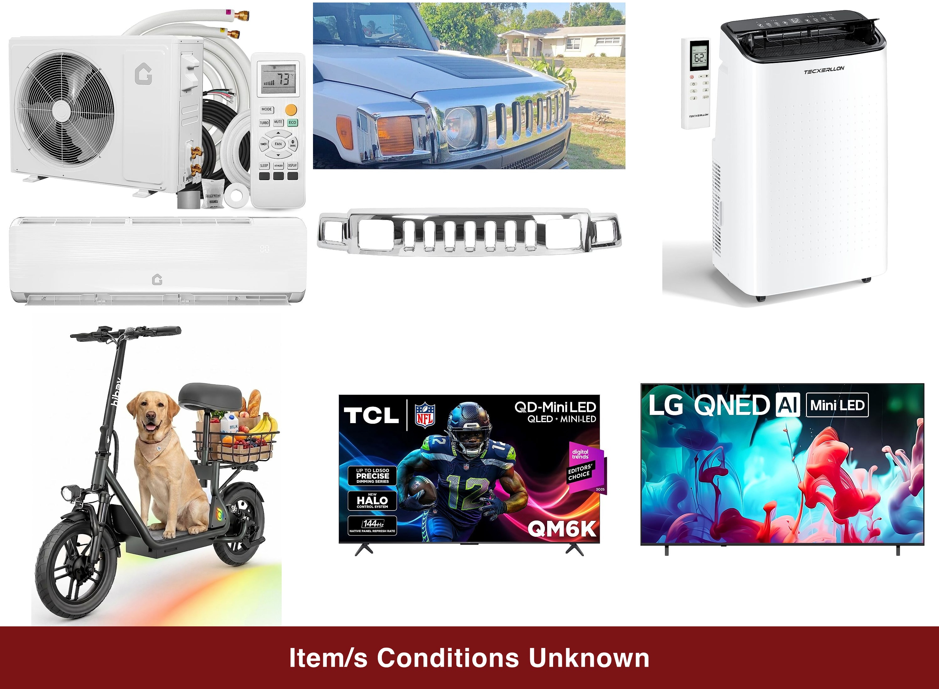 Nellis XL Pallet: LED & LCD TVs, QLED TVs, Split-System (+8 more)