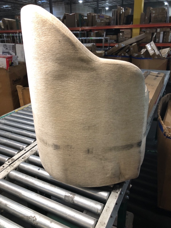 View 4 of ***DAMAGED - SEE NOTES/PICTURES***mKISLOT Upholstered Dining Chairs Set of 1 with Caster, Pre-Assembled, Sand