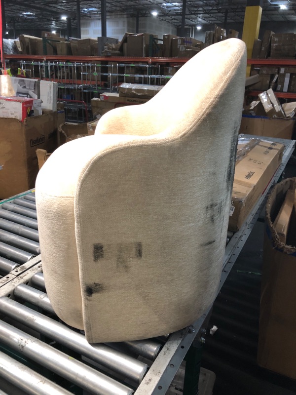 View 2 of ***DAMAGED - SEE NOTES/PICTURES***mKISLOT Upholstered Dining Chairs Set of 1 with Caster, Pre-Assembled, Sand