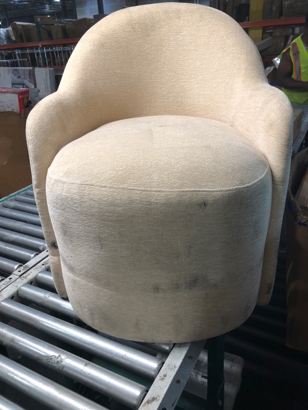 View 5 of ***DAMAGED - SEE NOTES/PICTURES***mKISLOT Upholstered Dining Chairs Set of 1 with Caster, Pre-Assembled, Sand
